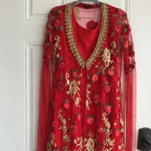 Gorgeous Indian-Pakistani Red Wedding Dress